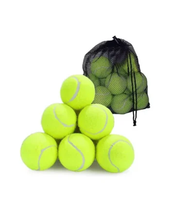 MantraRaj Tennis Balls With Mesh Carrying Bag Ideal for Sports Play, Practice, Pet Play, Dog Training, Throwing Machine (24)