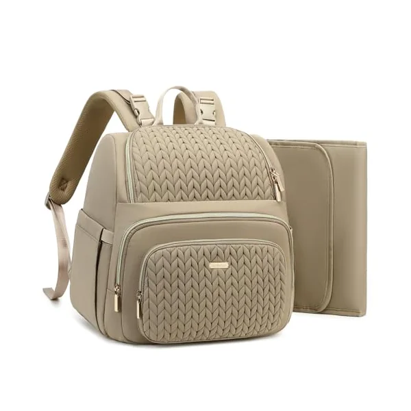 MAPLELILY Baby Diaper Bag Backpack with Changing Pad, Stroller Straps, Mom & Dad Search Registry Boys & Girls Shower Gift