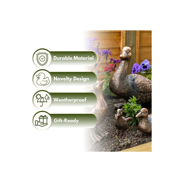 Marco Paul 4pc Duck Garden Ornament Family