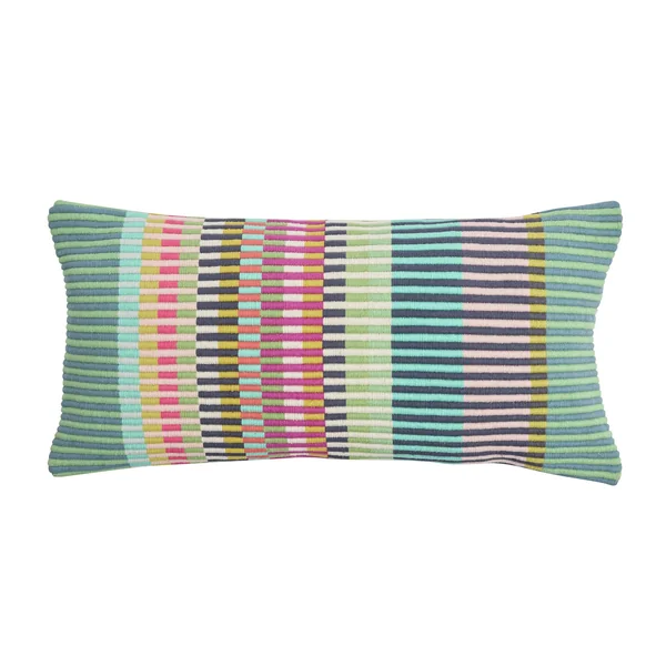 Margo Selby Buster Cushion - Green - 60x30cm