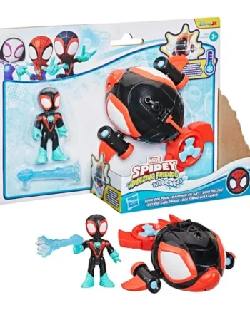 Marvel Spidey and his Amazing Friends Water-Webs Toy Submarine & Action Figure - Spin Dolphin