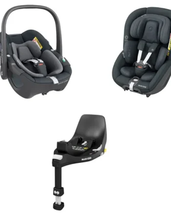 Maxi Cosi Pebble 360 Pro 2 Twillic Graphite, Pearl 360 Pro Authenthic Graphite & FamilyFix 360 Pro