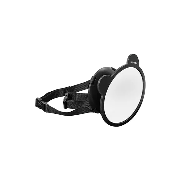 Maxi-Cosi Back Seat Mirror, Car Seat Mirror 360° Adjustable, Wide-Angle View, Easy to Install, Crash Tested and Approved, for Baby, Infant, Toddler and Child, Black