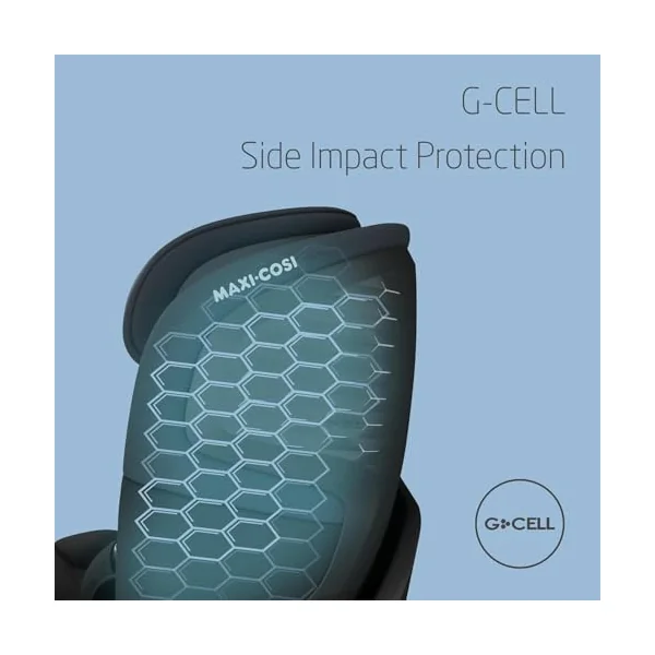 Maxi-COSI Emerald S i-Size, 360 Swivel Baby car seat, 0-12 Years 40-150cm, Group 0+123 car seat, Isofix 0-36 kg car seat, Rearfacing, 4 Recline Positions, G-Cell Side Impact Protection, Tonal Black