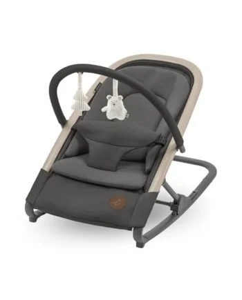 Maxi-Cosi Kori 2-in-1 Ergonomic Baby Bouncer Chair with Toy Arch, 0-2 Years, up to 15 kg, Newborn Bouncer, 3 Recline Positions, Easy-in Harness, Lightweight & Compact, Newborn Pillow, Beyond Graphite