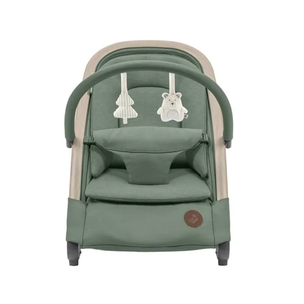 Maxi-Cosi Kori 2-in-1 Ergonomic Baby Bouncer Chair with Toy Arch, 0-2 Years, up to 15 kg, Newborn Bouncer, 3 Recline Positions, Easy-in Harness, Lightweight & Compact, Newborn Pillow, Beyond Green