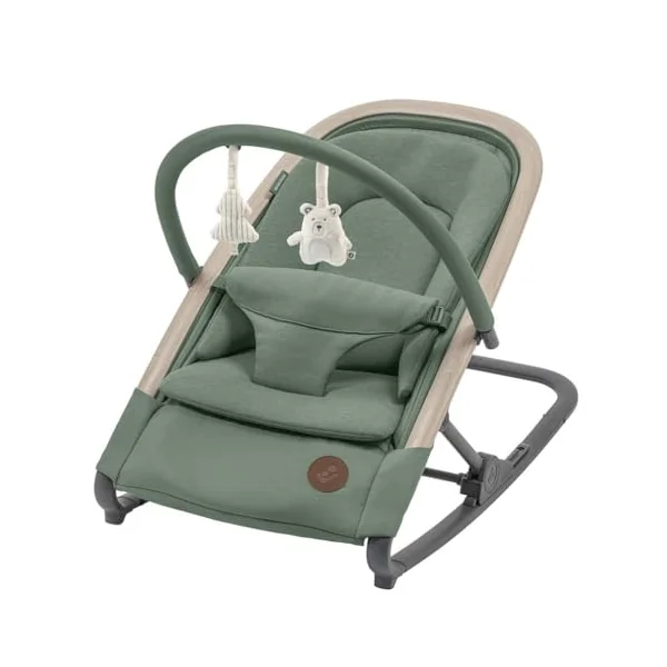 Maxi-Cosi Kori 2-in-1 Ergonomic Baby Bouncer Chair with Toy Arch, 0-2 Years, up to 15 kg, Newborn Bouncer, 3 Recline Positions, Easy-in Harness, Lightweight & Compact, Newborn Pillow, Beyond Green