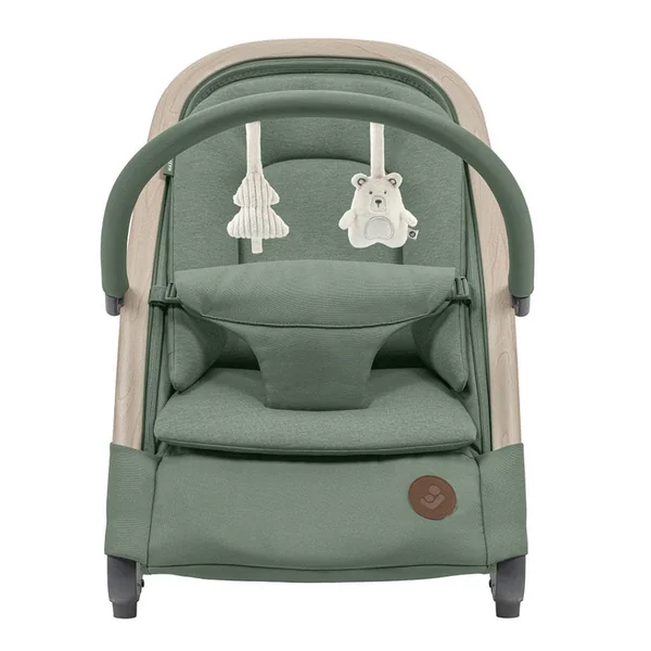 Maxi-Cosi Kori 2-in-1 Ergonomic Baby Bouncer Chair with Toy Arch, 0-2 Years, up to 15 kg, Newborn Bouncer, 3 Recline Positions, Easy-in Harness, Lightweight & Compact, Newborn Pillow, Beyond Green