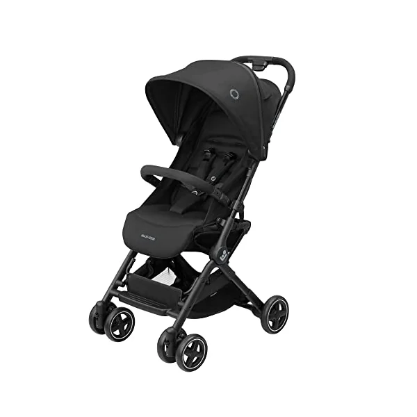 Maxi-Cosi Lara2, Lightweight Pushchair, 0-4 Years, 0-22 kg, Baby Stroller, Compact Stroller, 3 Reclinations, Total Reclination, Automatic Folding, Shoulder Strap, Essential Black