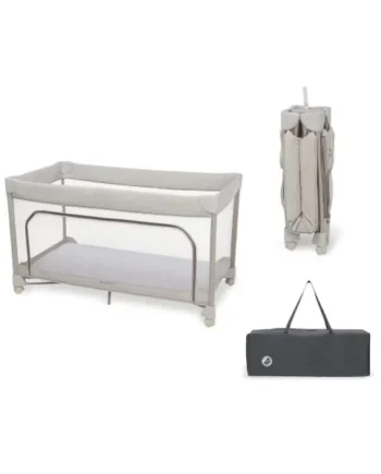 Maxi-Cosi Merlin, 2-in-1 Travel Cot & Play Area, 0-4 Years, up to 18 kg, Baby & Toddler Travel Bed, 1-Second Fold, 120x60 cm CloudCore Mattress, Side Entry Window, 4 Wheels, Elegance Beige