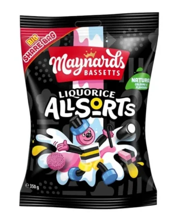Maynards Bassetts Liquorice Allsorts Sweets Sharing Bag 350g