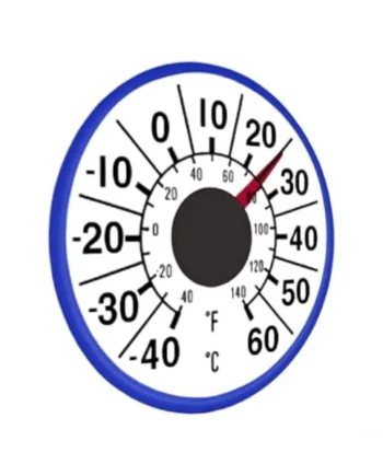 Mechanical Thermometer No for battery Required Indoor Wall Mounted Gauge for celsius Fahrenheit Display for Home Greenhouse Cafe - Red ABS 11x11cm(blue)