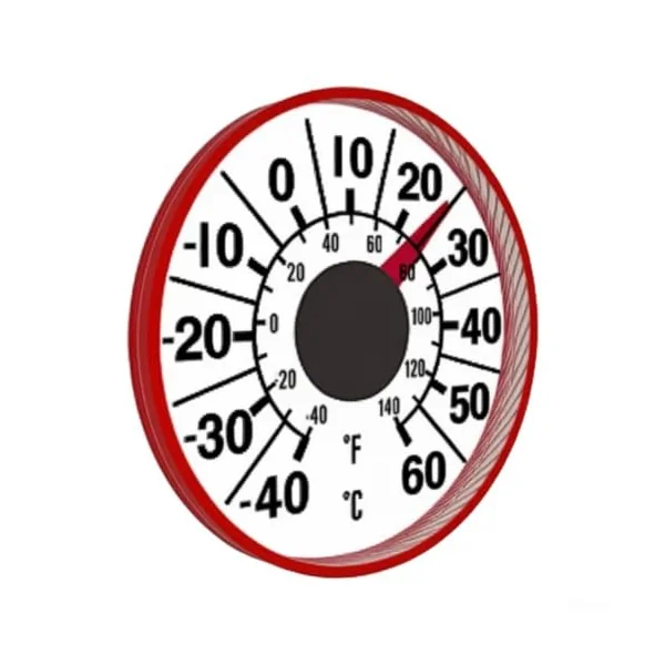 Mechanical Thermometer No for battery Required Indoor Wall Mounted Gauge for celsius Fahrenheit Display for Home Greenhouse Cafe - Red ABS 11x11cm(blue)