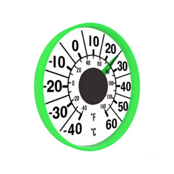 Mechanical Thermometer No for battery Required Indoor Wall Mounted Gauge for celsius Fahrenheit Display for Home Greenhouse Cafe - Red ABS 11x11cm(blue)