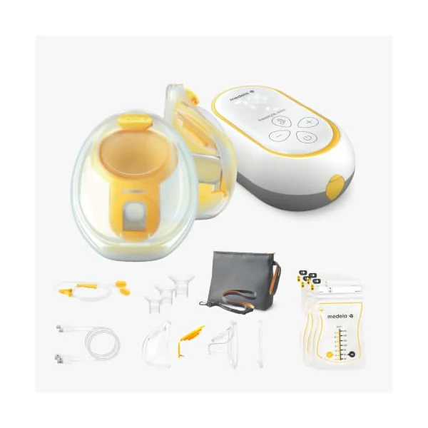 Medela Freestyle Mini Hands-Free Double Electric Breast Pump with Hands-Free Cups & Rechargable Battery.