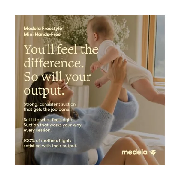 Medela Freestyle Mini Hands-Free Double Electric Breast Pump with Hands-Free Cups & Rechargable Battery.