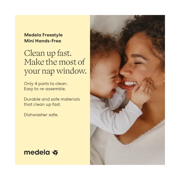 Medela Freestyle Mini Hands-Free Double Electric Breast Pump with Hands-Free Cups & Rechargable Battery.