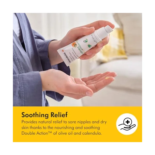 Medela Organic Nipple Cream, Soothing and Nourishing for Breastfeeding Mums, Made from Natural and Safe Ingredients, Fast Relief for Sore Nipples, Postpartum Essentials, 40 g
