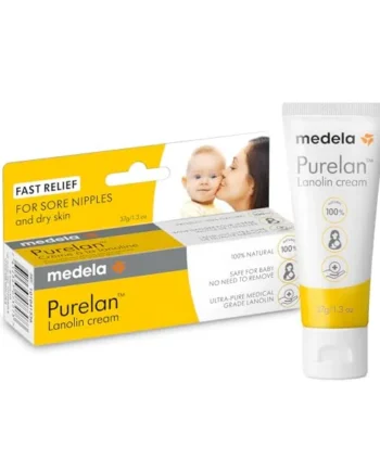 Medela Purelan Lanolin Nipple Cream, Fast Relief for Sore Nipples and Dry Skin, Made with Natural Ingredients, Hypoallergenic and Dermatologically Tested, Formulated Without Fragrance, 37 g