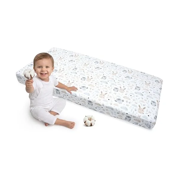 Medi Partners Fitted Sheet 60x120 cm 100% Cotton Baby Bed Linen Mattress Cot (Glade)