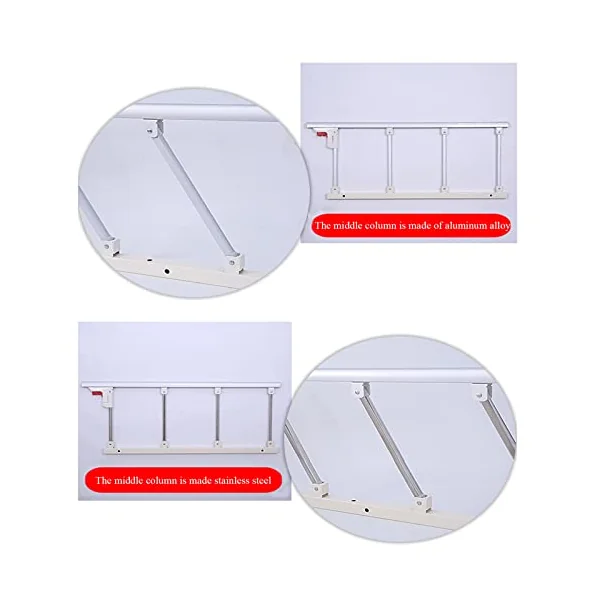 Medical Stand Cane Assistance Devices,Hospital Bedside Grab Bar Bumper,Bed Rail Safety Side Guard,Handle Bed Railing for Elderly Seniors,Adults Guard Rail Folding,B,70cmx40cm/27.55