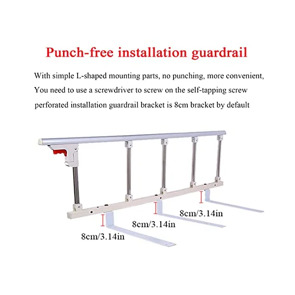 Medical Stand Cane Assistance Devices,Hospital Bedside Grab Bar Bumper,Bed Rail Safety Side Guard,Handle Bed Railing for Elderly Seniors,Adults Guard Rail Folding,B,70cmx40cm/27.55