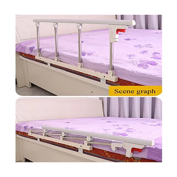 Medical Stand Cane Assistance Devices,Hospital Bedside Grab Bar Bumper,Bed Rail Safety Side Guard,Handle Bed Railing for Elderly Seniors,Adults Guard Rail Folding,B,70cmx40cm/27.55