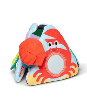 Melissa & Doug Ocean Tummy Time Triangle Infant Baby Toy, Soft Sensory Play with Textures, Mirror, Floor Toy for Newborns to Ages 6 Months, 11.5 x 8.1 x 1.25