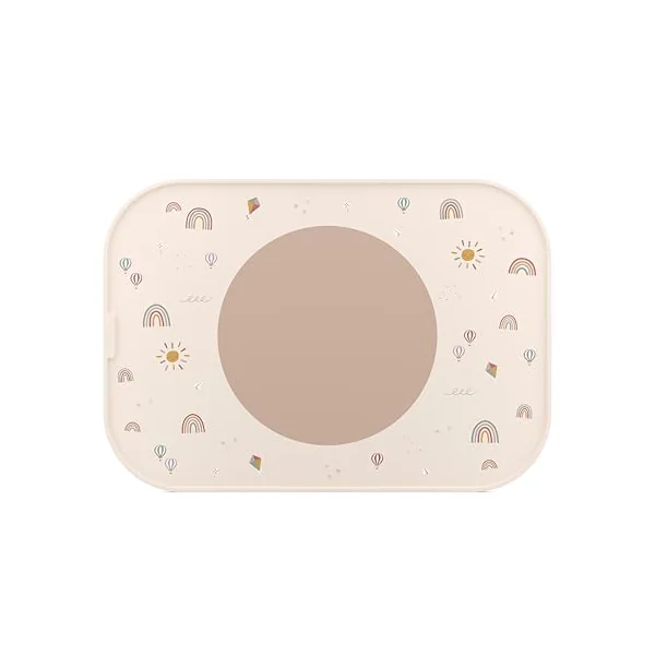 Mepal Placemat Mio, Non-slip Circle keeps Items in place, Easy to clean, Non-slip Circle can be removed, Sturdy, can also be used as a Tray, Dishwasher Safe, Sunshine and Rainbow