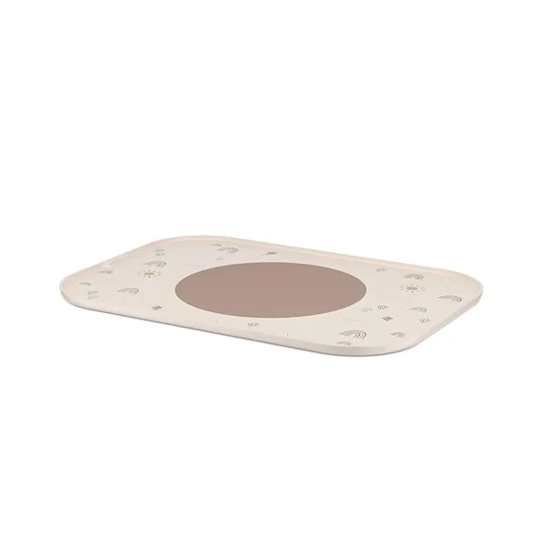 Mepal Placemat Mio, Non-slip Circle keeps Items in place, Easy to clean, Non-slip Circle can be removed, Sturdy, can also be used as a Tray, Dishwasher Safe, Sunshine and Rainbow