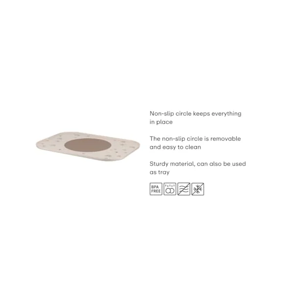 Mepal Placemat Mio, Non-slip Circle keeps Items in place, Easy to clean, Non-slip Circle can be removed, Sturdy, can also be used as a Tray, Dishwasher Safe, Sunshine and Rainbow