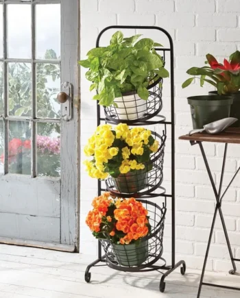 Mesa 3 Tier Market Basket with Stand
