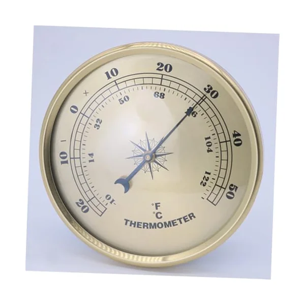 Metal Lightweight and Compact Temperature Gauge with Fahrenheit Display Suitable for Laboratory and Baby Room Use Indoor and Outdoor Measurement Tool