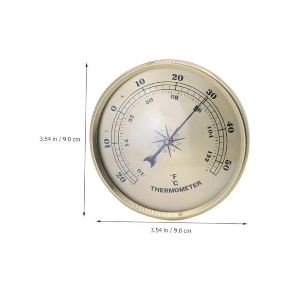 Metal Lightweight and Compact Temperature Gauge with Fahrenheit Display Suitable for Laboratory and Baby Room Use Indoor and Outdoor Measurement Tool