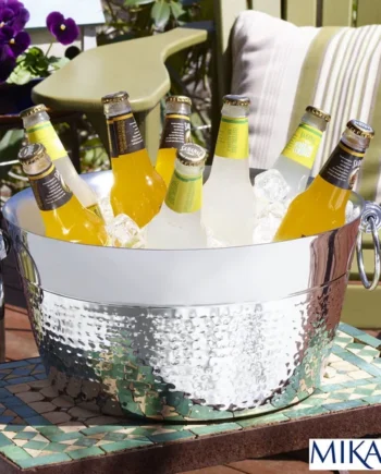 Mikasa Double Wall Stainless Steel Hammered Beverage Tub