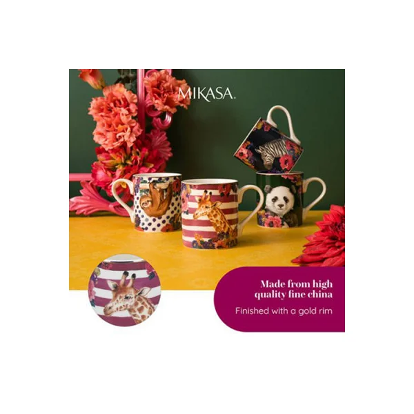 Mikasa Wild At Heart Zebra Print 280ml Mug
