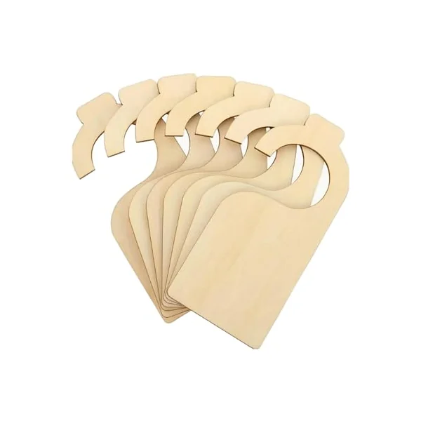 Milageto 7 Pieces Baby Closet Dividers Blank Clothing Rack Divider Practical Clothing Size Separator Lightweight Wooden for Wardrobe
