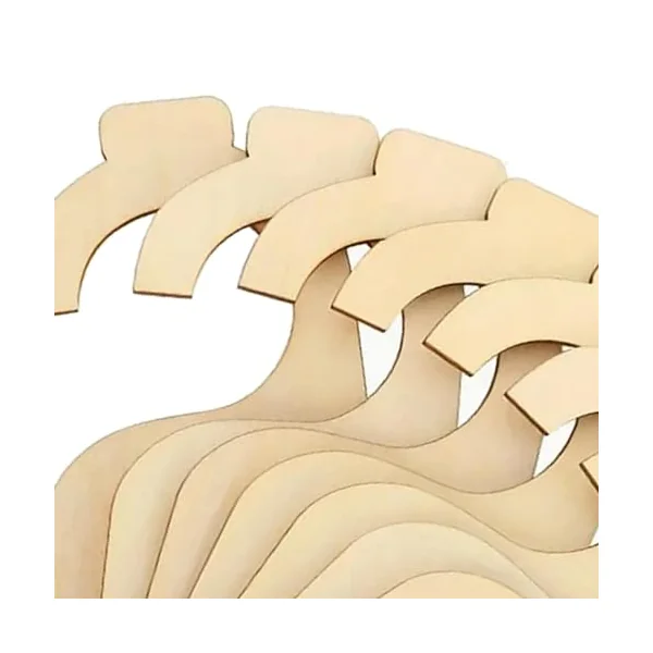 Milageto 7 Pieces Baby Closet Dividers Blank Clothing Rack Divider Practical Clothing Size Separator Lightweight Wooden for Wardrobe