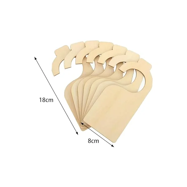 Milageto 7 Pieces Baby Closet Dividers Blank Clothing Rack Divider Practical Clothing Size Separator Lightweight Wooden for Wardrobe