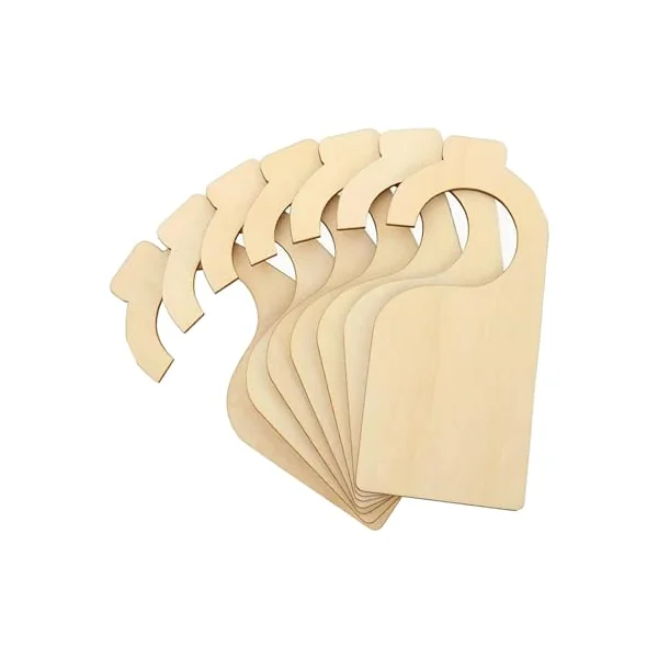 Milageto 7 Pieces Baby Closet Dividers Blank Clothing Rack Divider Practical Clothing Size Separator Lightweight Wooden for Wardrobe