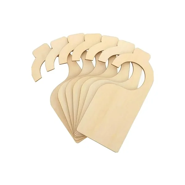 Milageto 7 Pieces Baby Closet Dividers Blank Clothing Rack Divider Practical Clothing Size Separator Lightweight Wooden for Wardrobe