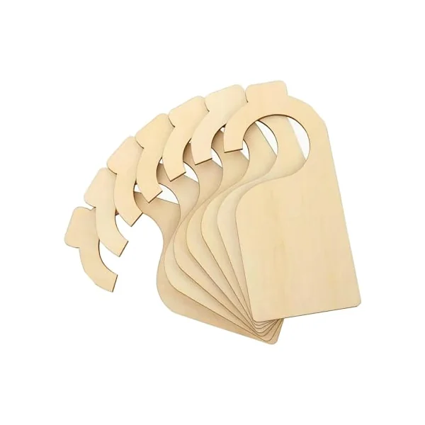 Milageto 7 Pieces Baby Closet Dividers Blank Clothing Rack Divider Practical Clothing Size Separator Lightweight Wooden for Wardrobe