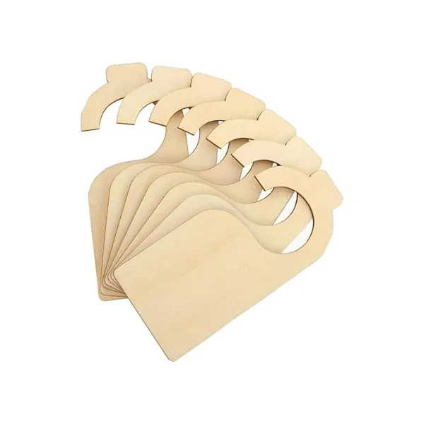 Milageto 7 Pieces Baby Closet Dividers Blank Clothing Rack Divider Practical Clothing Size Separator Lightweight Wooden for Wardrobe