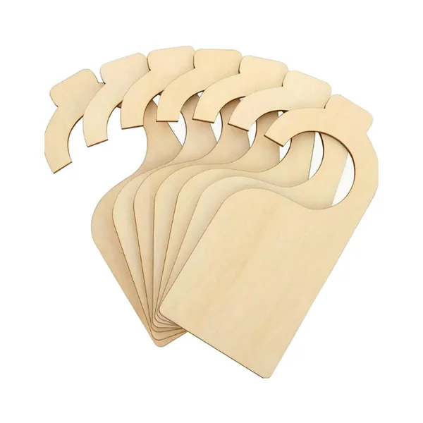 Milageto 7 Pieces Baby Closet Dividers Blank Clothing Rack Divider Practical Clothing Size Separator Lightweight Wooden for Wardrobe