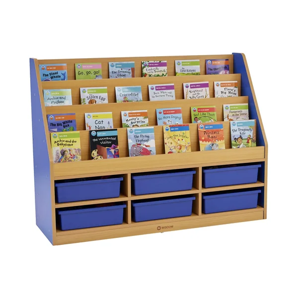 Milan Tiered Bookcase with 6 Trays