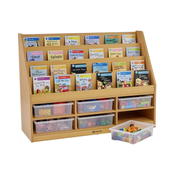 Milan Tiered Bookcase with 6 Trays