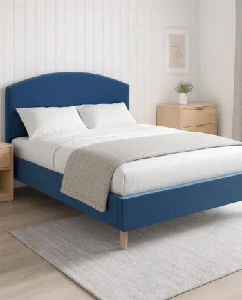 Millbrook Archer Double Fabric Bed Frame - Blue