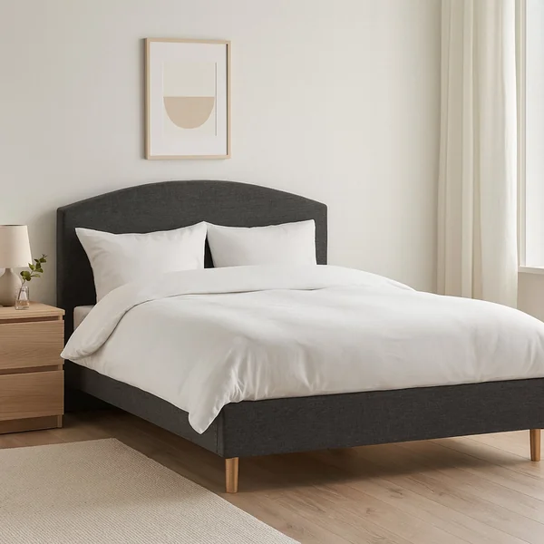 Millbrook Archer Double Fabric Bed Frame - Charcoal