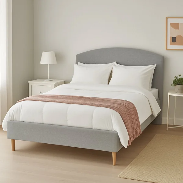 Millbrook Archer Double Fabric Bed Frame - Grey