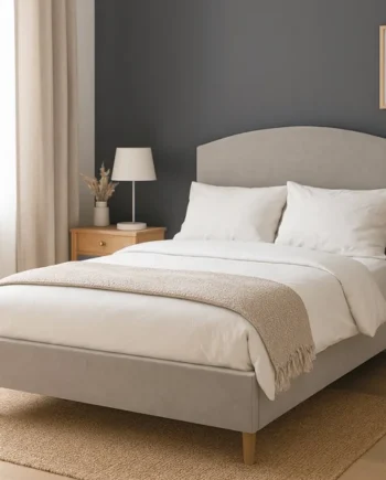 Millbrook Archer Double Fabric Bed Frame-Natural